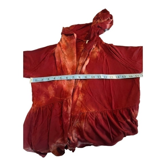 BAEA Open Front Cardigan In Tie Dye Mahogany - Picture 8 of 13